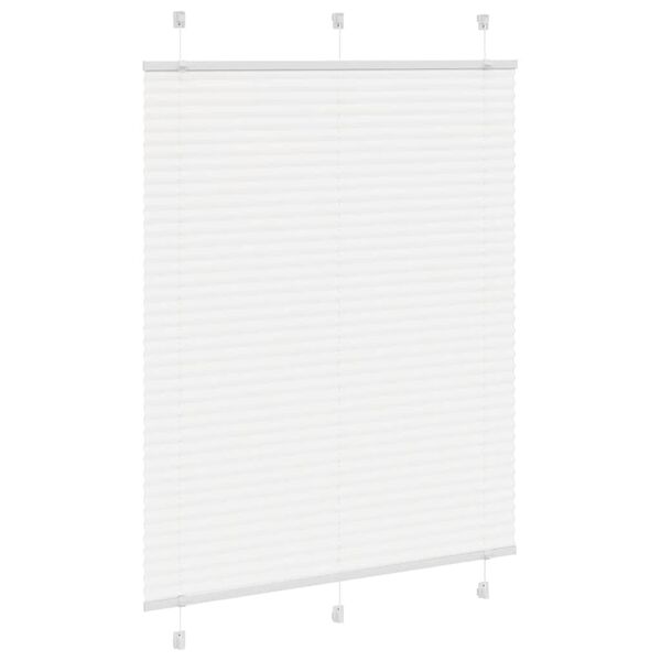 vidaXL Estor Plisado blanco 110x100 cm Tela Ancho 109,4 cm Poli&eacute;ster