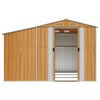 vidaXL Cobertizo jard&iacute;n acero galvanizado marr&oacute;n claro 277x279x179 cm