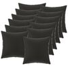 vidaXL Coj&iacute;n con almohada HEERLEN 12 uds. Negro Poli&eacute;ster