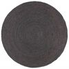 vidaXL Alfombra de yute tejida a mano redonda gris oscuro 210 cm