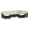 vidaXL Conjunto de sof&aacute;s de jard&iacute;n 9 uds. Negro y Blanco Crema