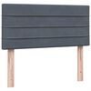 vidaXL Cama box spring con colch&oacute;n terciopelo gris oscuro 90x210 cm