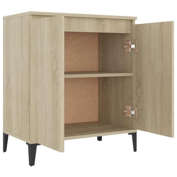 vidaXL Aparador de madera contrachapada color roble Sonoma 60x35x70 cm