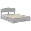 vidaXL Estructura de cama con cabecera Gris Sonoma 140 x 190 cm