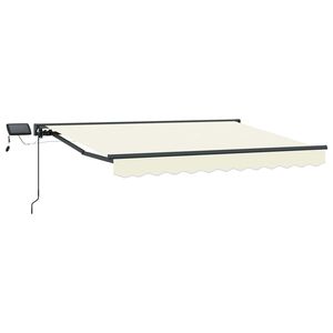 vidaXL Armaz&oacute;n de toldo manual con LEDs Crema 2,5 x 2 m