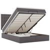 vidaXL Estructura cama otomana colch&oacute;n cuero sint&eacute;tico gris 140x200cm
