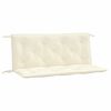 vidaXL Cojines de banco de jard&iacute;n 2 uds blanco crema 120x50x7 cm