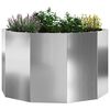 vidaXL Jardinera Plateado 60 x 60 x 35 cm Acero Galvanizado