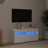 vidaXL Mueble de TV con luces LED blanco 90x35x40 cm