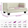 vidaXL Cama para perros de terciopelo crema 60x40x30 cm