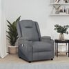 vidaXL Sill&oacute;n elevable cuero sint&eacute;tico gris