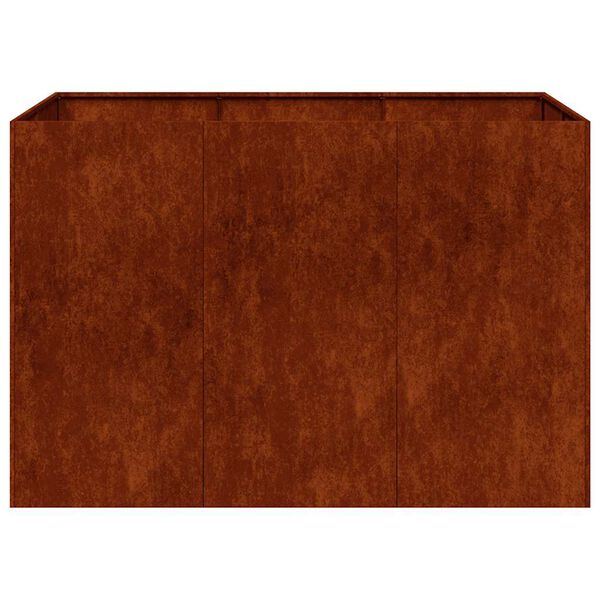 vidaXL Jardinera oxidada 120x80x80 cm acero corten