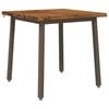 vidaXL 70 x 70 x 75 cm Madera de Acacia S&oacute;lida Natural y Caf&eacute; Cuadrado