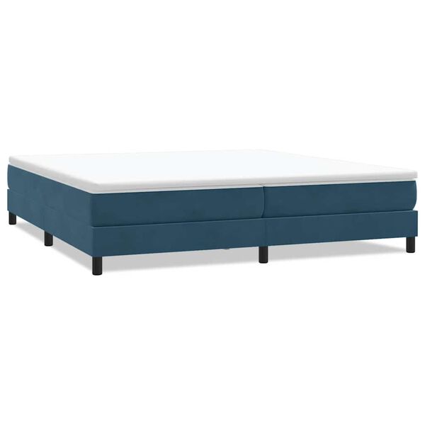 vidaXL Cama box spring sin colch&oacute;n azul oscuro terciopelo 200x210 cm