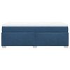 vidaXL Cama box spring con colchón tela azul 100x200 cm