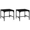 vidaXL Mesas auxiliares 2 uds madera contrachapada negro 40x40x35 cm