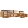 vidaXL Conjunto de sof&aacute;s de exterior Natural 249 x 162,5 x 73 cm