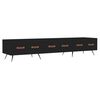 vidaXL Mueble de TV madera de ingenier&iacute;a negro 150x36x30 cm