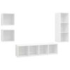 vidaXL Juego de muebles de sal&oacute;n 4 piezas madera ingenier&iacute;a blanco
