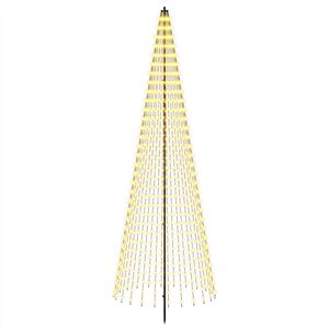 vidaXL &Aacute;rbol de Navidad LED 285 cm 744 LED Blanco C&aacute;lido Hierro Negro