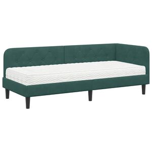 vidaXL Estructura de cama en esquina Verde oscuro 80 x 200 cm