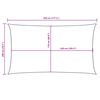 vidaXL Toldo de vela rectangular tela Oxford color crema 2x4,5 m