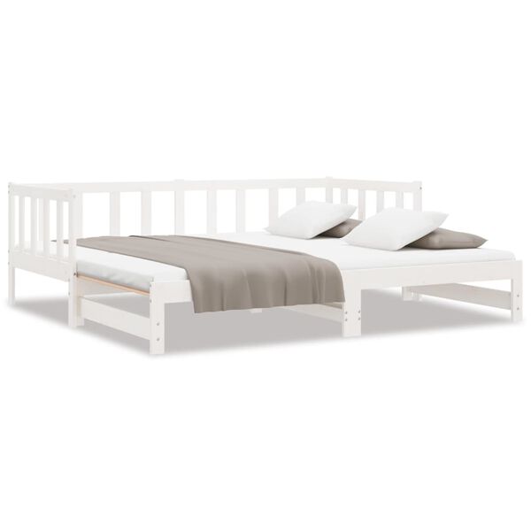 vidaXL Sof&aacute; cama nido madera maciza de pino blanco 80x200 cm