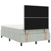 vidaXL Cama tipo Box Spring Gris Claro 120 x 190 cm Terciopelo