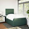 vidaXL Cama box spring con colch&oacute;n terciopelo verde oscuro 120x200 cm