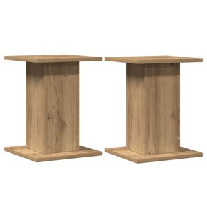 vidaXL Soportes altavoces 2 uds madera roble artesano 30x30x40 cm