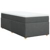 vidaXL Cama box spring con colch&oacute;n tela gris oscuro 90x200 cm
