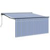 vidaXL Toldo Retr&aacute;ctil Azul y 350 x 250 cm Poli&eacute;ster y Aluminio