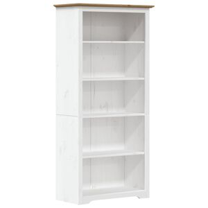 vidaXL Librer&iacute;a BODO 5 estantes madera maciza pino marr&oacute;n 82x40x173 cm