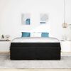 vidaXL Estructura de cama con colchón Negro 180 x 200 cm tela