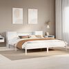 vidaXL Cama con estantería sin colchón madera maciza blanca 180x200 cm