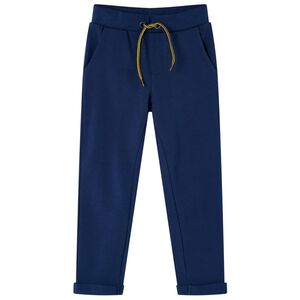 Pantalones infantiles con cord&oacute;n azul marino 104