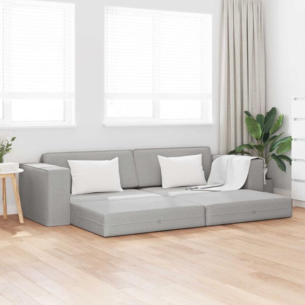 vidaXL Sof&aacute; cama 200cm Gris Nube tela