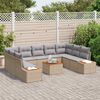 vidaXL Conjunto de sof&aacute;s de jard&iacute;n con coj&iacute;n 5 pcs Beige y Gris Claro