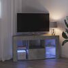 vidaXL Armario LED para TV de Esquina Gris Concreto 100 x 40 x 50 cm