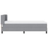 vidaXL Cama tipo Box Spring Gris Claro 200 x 90 cm Poli&eacute;ster