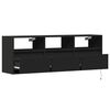 vidaXL Mueble de TV de pared con luces LED negro 130x31x45 cm