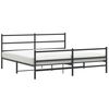 vidaXL Estructura cama sin colch&oacute;n con estribo metal negro 193x203 cm