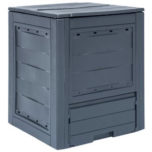 vidaXL Compostador de jard&iacute;n gris 60x60x73 cm 260 L