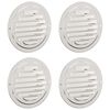 vidaXL Rejillas de ventilaci&oacute;n de aire 4 uds. Plateado 100 mm