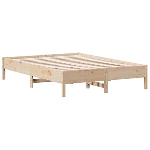 vidaXL Estructura de cama sin colch&oacute;n madera de pino maciza 120x200 cm