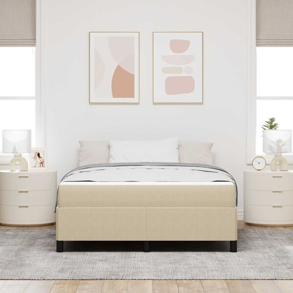 vidaXL Estructura de cama Verde Claro Gris 140 x 200 cm tela