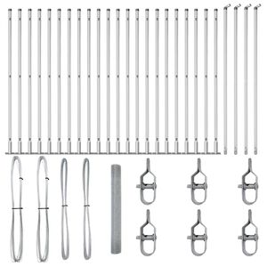 vidaXL Poste de Valla Plateado