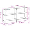 vidaXL Mesa consola superficie vidrio transparente acero 158,5x30x81cm