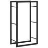 vidaXL Le&ntilde;ero de acero negro mate 50x28x94 cm
