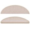 vidaXL Felpudos para escaleras (10 unidades, 56 x 17 x 3 cm, color topo, semicirculares)